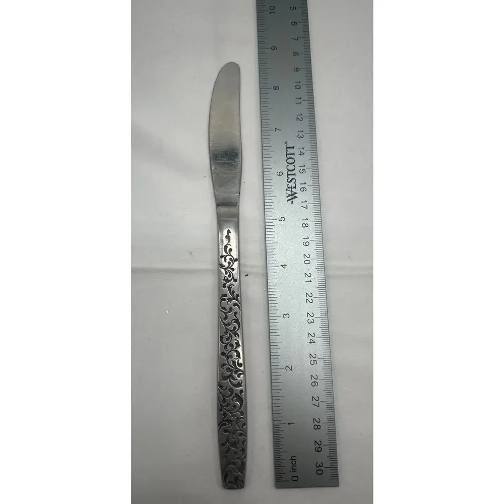 Vintage Corsican Japan Stainless Flatware 4 Knives 1 Fork 2 Soup Spoons